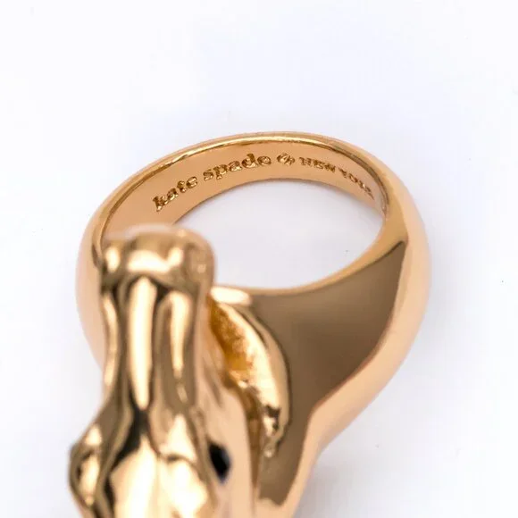 Kate Spade Gold Wild Ones Horse Ring  7 - Picture 4 of 5
